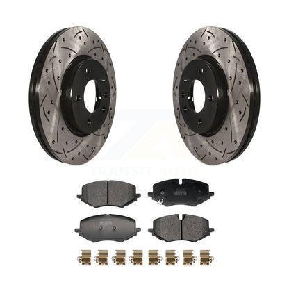 Kit de plaquettes semi-métalliques de Rotors de frein de fente de forage avant pour Chevrolet Trailblazer G