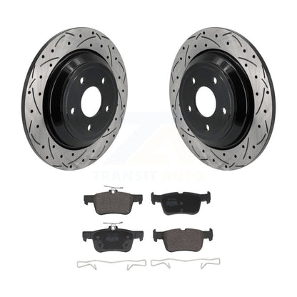 Kit de plaquettes semi-métalliques de Rotor de frein à fente arrière percée pour Ford Escape Bronco Spor