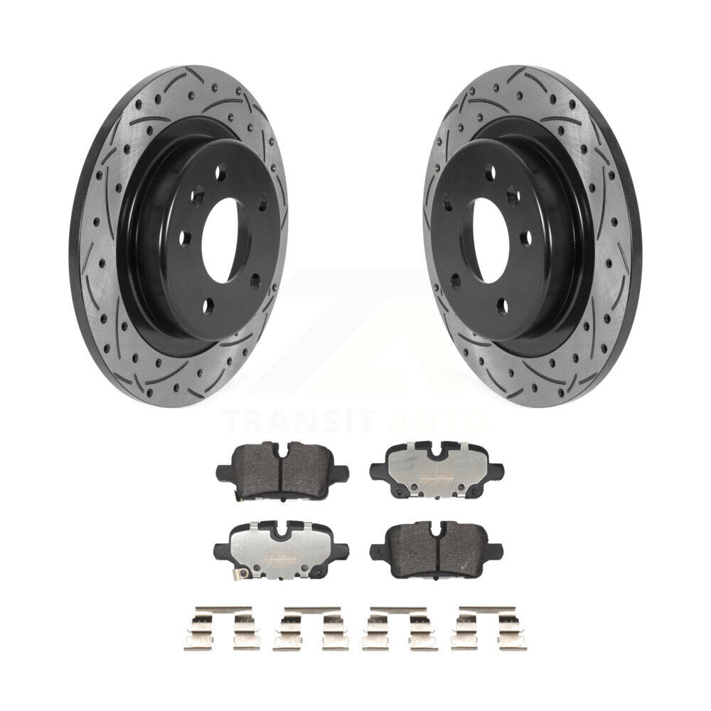 Kit de plaquettes semi-métalliques de Rotor de frein à disque de fente de forage arrière pour Chevrolet Equinox GM