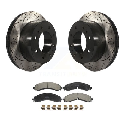 Rotors de frein à fente arrière, Kit de plaquettes semi-métalliques pour GMC Chevrolet Sierra 250