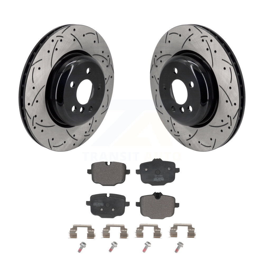 Kit de plaquettes semi-métalliques de Rotor de frein à fente arrière percée, pour BMW X5 X7 540i xDrive X