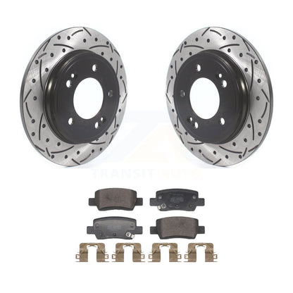 Kit de plaquettes semi-métalliques pour rotors de frein à disque, fente de perçage arrière, pour Hyundai Elantr