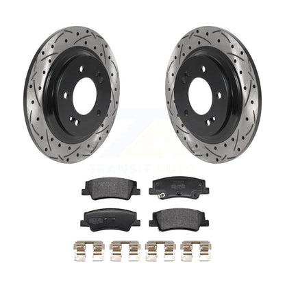 Kit de plaquettes semi-métalliques de Rotor de frein de fente de forage arrière pour Hyundai Sonata Kia Niro E