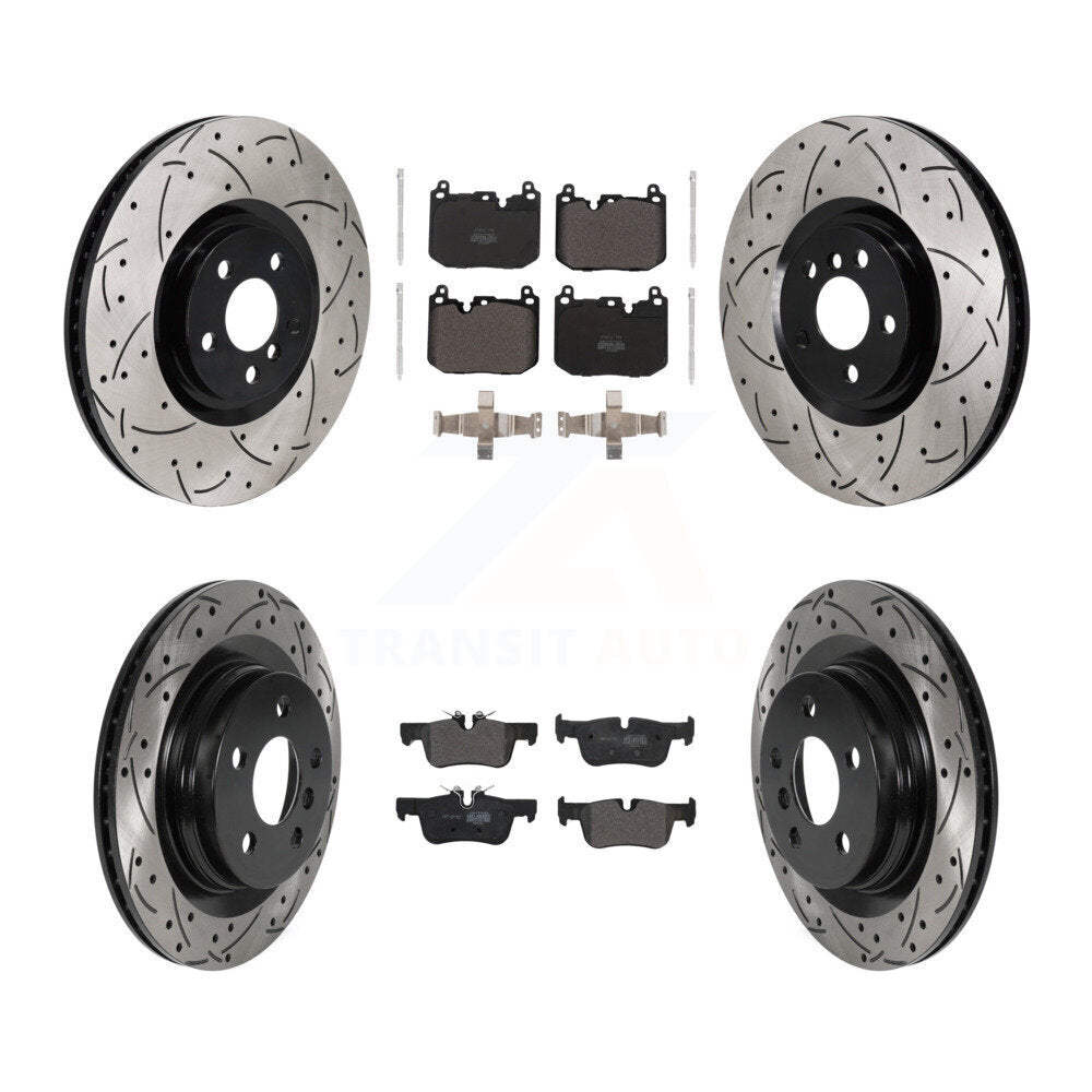 Kit de rotors de frein avant et arrière et plaquettes semi-métalliques (6 pièces) pour Mini Cooper Countryma