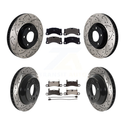 Kit de rotors de frein à disque avant et arrière et plaquettes semi-métalliques (6 pièces) pour Volkswagen Touare