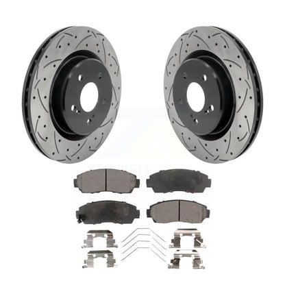 Kit de plaquettes de frein semi-métalliques pour rotors de frein à fente avant pour Acura TLX 2021 2023 – 2.0