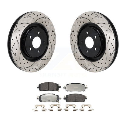 Kit de plaquettes semi-métalliques de Rotor de frein de fente de forage avant pour Mitsubishi Outlander QX6