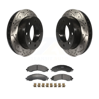 Kit de plaquettes semi-métalliques de Rotor de frein de fente de forage avant pour GMC Chevrolet Savana 250