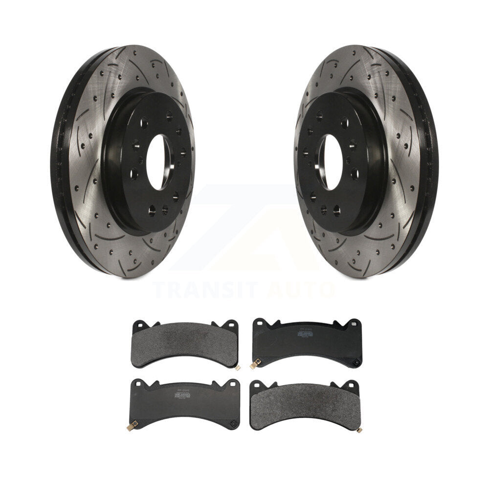 Kit de plaquettes semi-métalliques de Rotor de frein de fente de forage avant pour GMC Sierra 1500 Chevrole