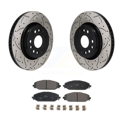 Rotors de frein à fente avant, Kit de plaquettes semi-métalliques pour Ram 1500 Jeep Wagoneer