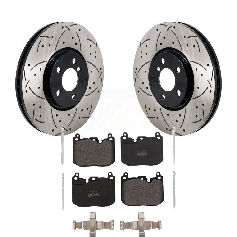 Rotors de frein à fente avant percés, Kit de plaquettes semi-métalliques pour Mini Cooper Countryma