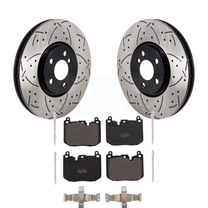 Rotors de frein à fente avant percés, Kit de plaquettes semi-métalliques pour Mini Cooper Countryma