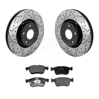 Kit de plaquettes semi-métalliques de Rotors de frein de fente de forage avant pour Ford Escape Bronco Spor