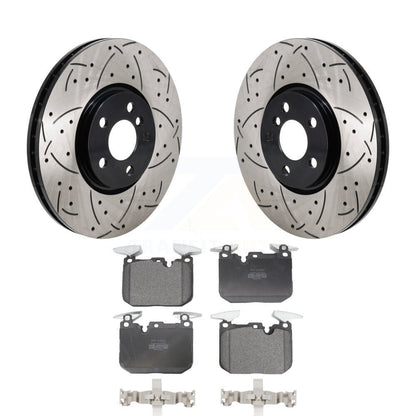 Kit de plaquettes semi-métalliques de Rotor de frein à disque à fente percée à revêtement avant pour Mini Coope