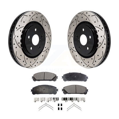 Kit de plaquettes semi-métalliques de Rotors de frein de fente de forage avant pour Toyota Sienna RAV4 Prim