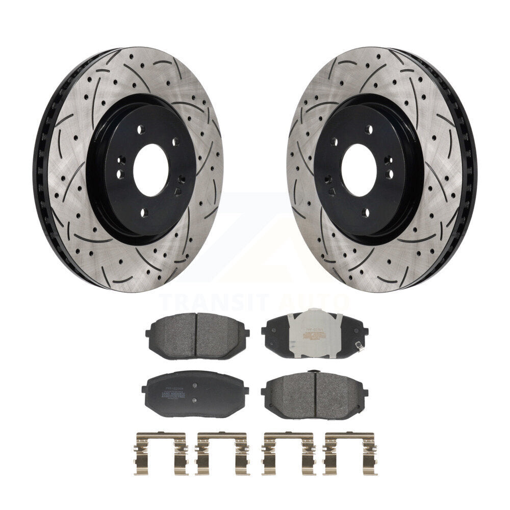 Kit de plaquettes de frein semi-métalliques pour rotors de frein à fente avant, pour Hyundai Tucson Kia Ioni