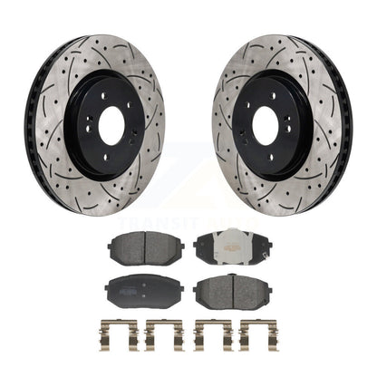 Kit de plaquettes de frein semi-métalliques pour rotors de frein à fente avant, pour Hyundai Tucson Kia Ioni