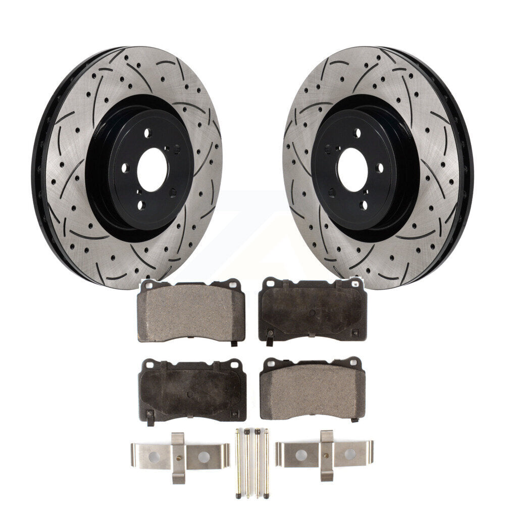 Kit de plaquettes semi-métalliques de Rotor de frein de fente de forage avant pour Subaru BRZ Impreza Toyot