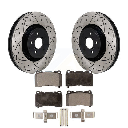 Kit de plaquettes semi-métalliques de Rotor de frein de fente de forage avant pour Subaru BRZ Impreza Toyot