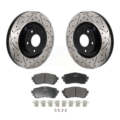 Kit de plaquettes semi-métalliques de Rotor de frein à fente de forage avant pour Mazda 6 Turbocharge 2021