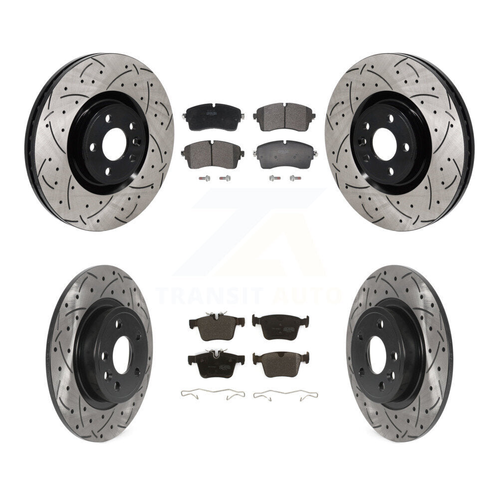 Kit de plaquettes semi-métalliques de Rotor de frein à disque à fente avant et arrière pour Jaguar e-pac