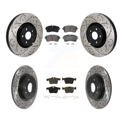 Kit de plaquettes semi-métalliques de Rotor de frein à disque à fente avant et arrière pour Jaguar e-pac