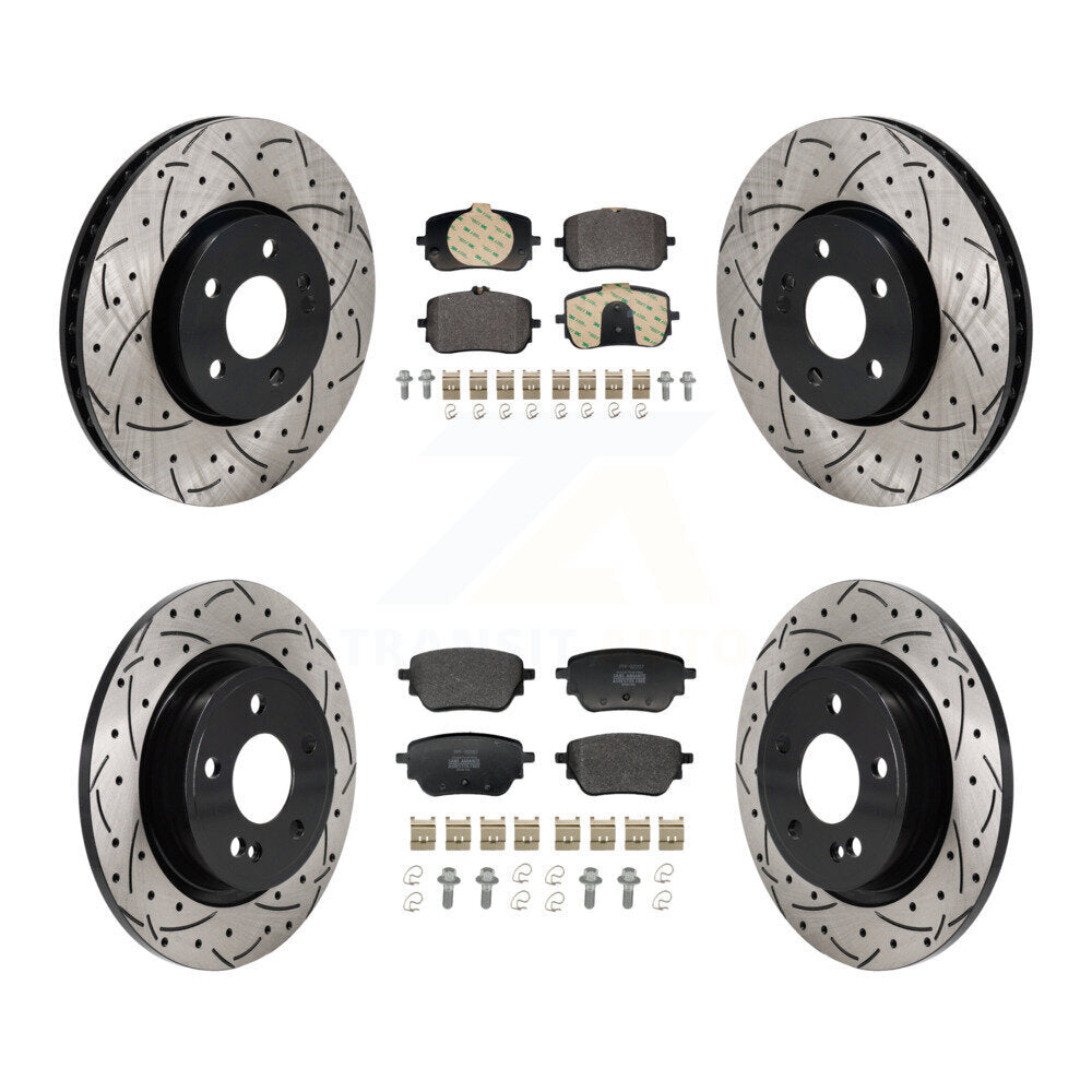 Kit de plaquettes semi-métalliques de Rotor de frein à fente avant et arrière, pour Mercedes-Benz A22