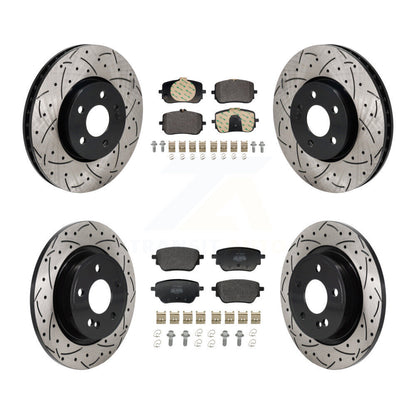 Kit de plaquettes semi-métalliques de Rotor de frein à fente avant et arrière, pour Mercedes-Benz A22