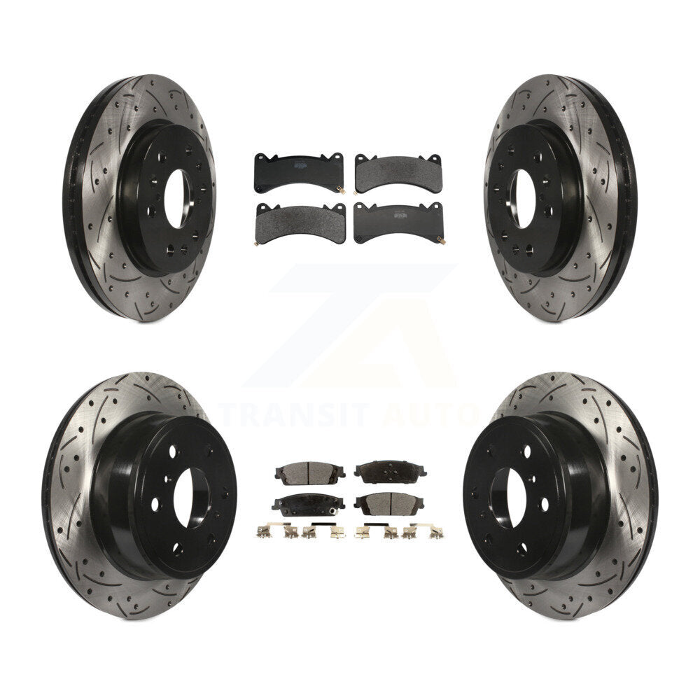 Kit de plaquettes semi-métalliques de Rotor de frein à fente avant et arrière, pour GMC Sierra 1500 X