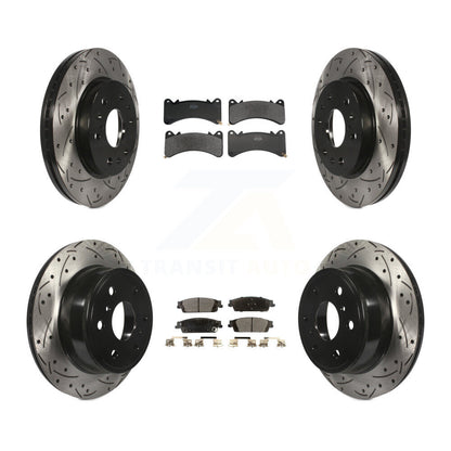 Kit de plaquettes semi-métalliques de Rotor de frein à fente avant et arrière, pour GMC Sierra 1500 X