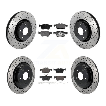 Kit de plaquettes semi-métalliques de Rotor de frein à fente avant et arrière, pour Ford Escape Bronc