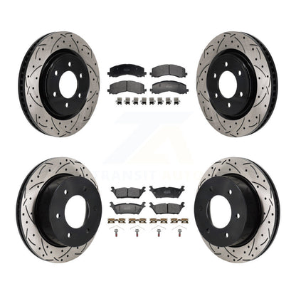 Rotor de frein à fente percée avant et arrière et Kit de plaquettes semi-métalliques pour Ford Bronco 3.0
