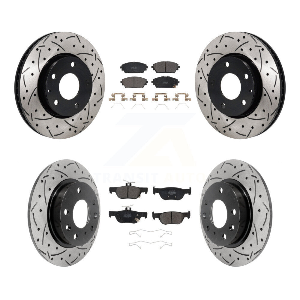 Kit de plaquettes de frein semi-métalliques pour rotors de frein avant et arrière, pour Mazda 3 Sport FW