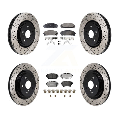 Kit de plaquettes semi-métalliques de Rotor de frein à fente avant et arrière, pour Toyota Sienna RAV