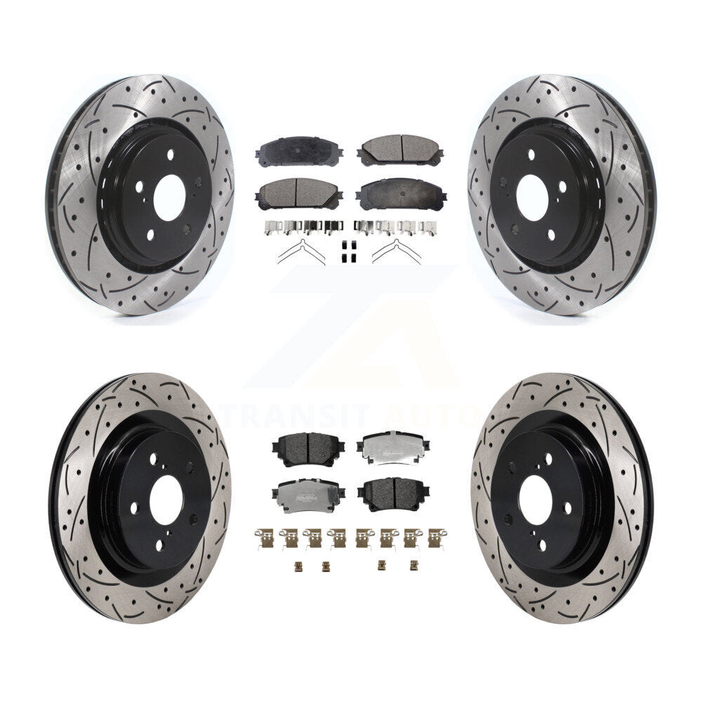 Kit de plaquettes semi-métalliques de Rotor de frein à fente avant et arrière, pour Lexus NX350h NX35