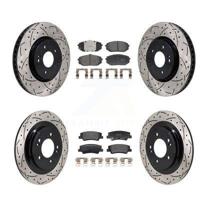 Kit de plaquettes semi-métalliques de Rotor de frein à fente avant et arrière, pour Hyundai Tucson Ki