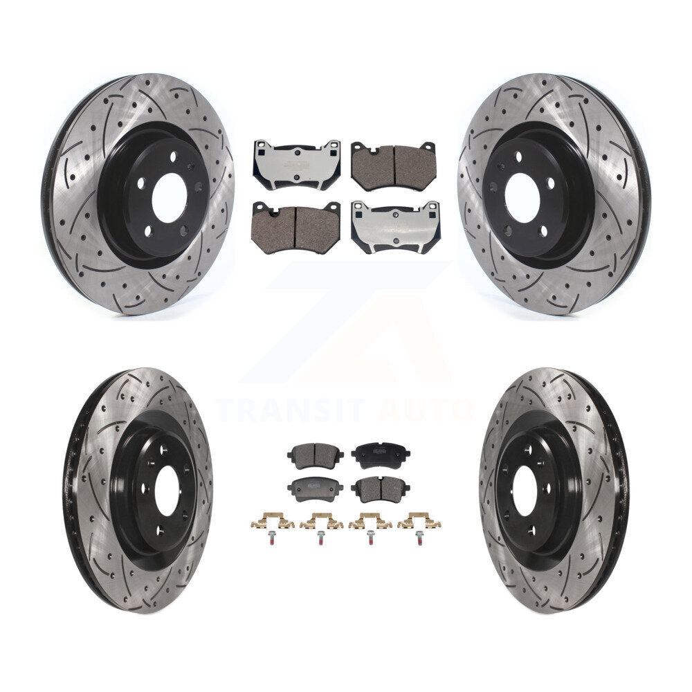 Kit de plaquettes de frein semi-métalliques pour Rotors de frein à fente avant et arrière, pour Audi Q5 Sportbac