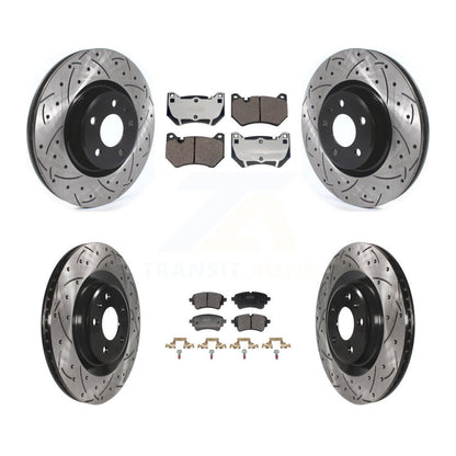 Kit de plaquettes de frein semi-métalliques pour Rotors de frein à fente avant et arrière, pour Audi Q5 Sportbac