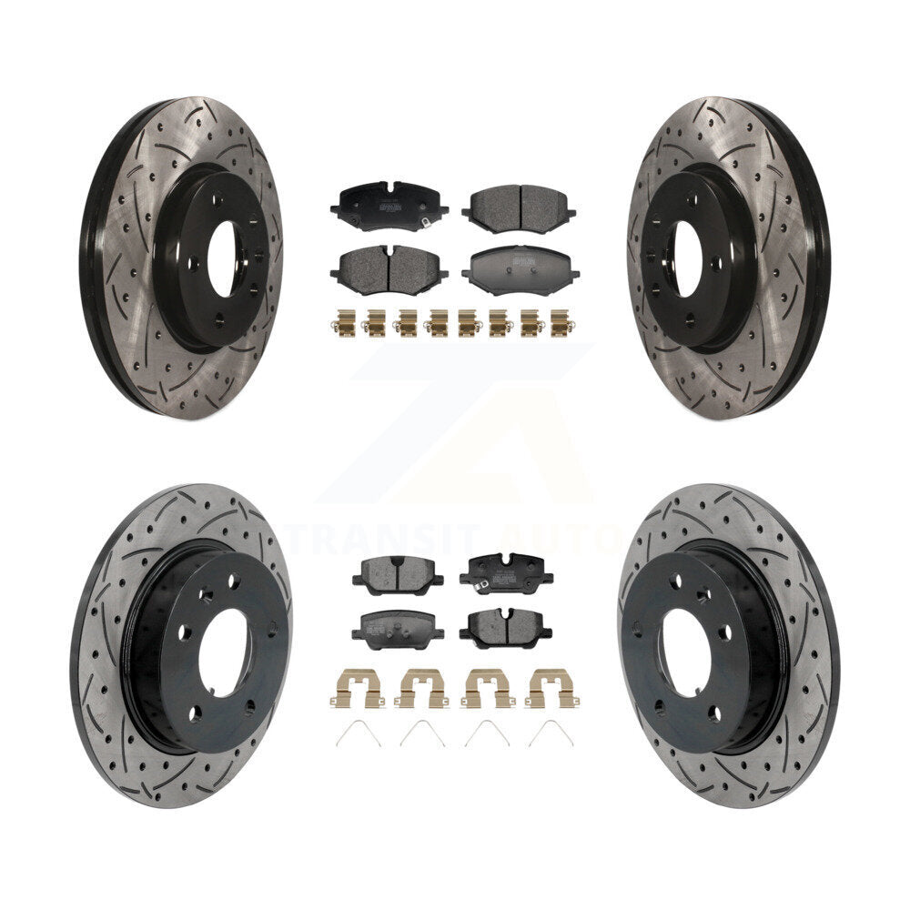 Kit de plaquettes semi-métalliques de Rotor de frein à fente avant et arrière, pour Chevrolet Buick G