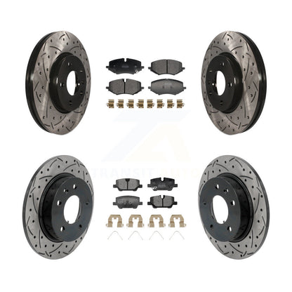 Kit de plaquettes semi-métalliques de Rotor de frein à fente avant et arrière, pour Chevrolet Buick G