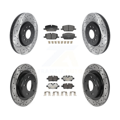 Rotors de frein à fente avant et arrière, Kit de plaquettes semi-métalliques pour Chevrolet Equino