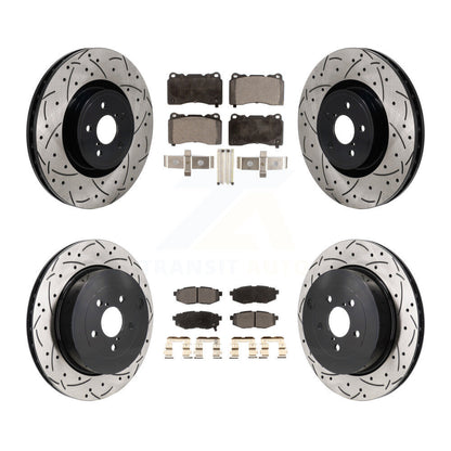 Kit de plaquettes semi-métalliques de Rotor de frein de fente de forage avant et arrière pour Subaru BRZ Bas 2017