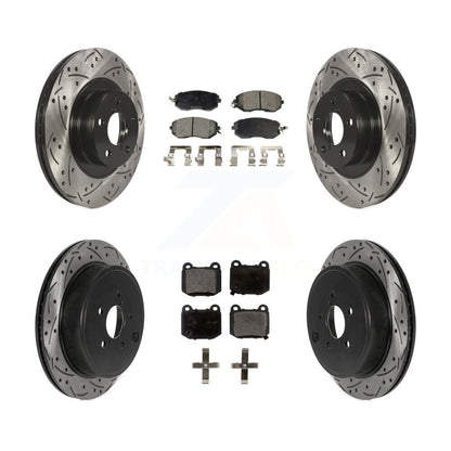 Kit de plaquettes semi-métalliques pour Rotor de frein à disque, fente de perçage pour manteau avant et arrière, pour Subaru BR