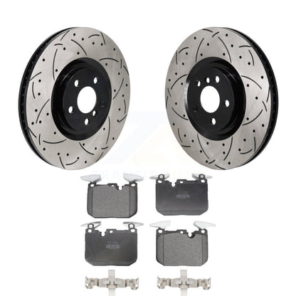 Kit de plaquettes semi-métalliques de Rotor de frein à disque à fente percée à revêtement avant pour Mini Coope