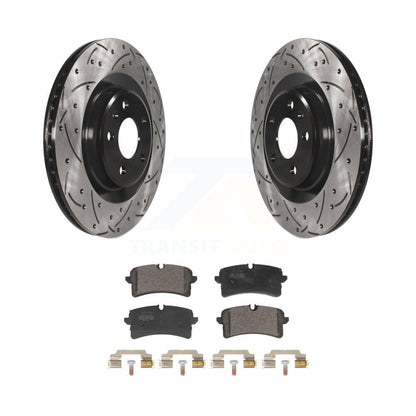 Kit de plaquettes semi-métalliques pour rotors de frein à disque, fente de perçage arrière, pour Audi A7 Quattr
