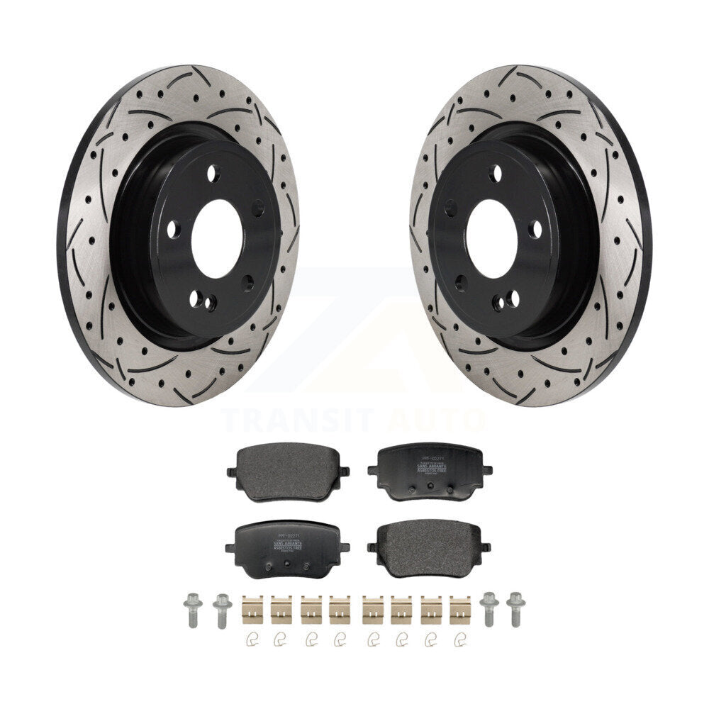 Kit de plaquettes de frein à disque semi-métalliques avec fentes percées arrière, pour Mercedes-Benz A22