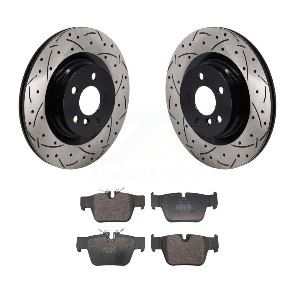 Kit de plaquettes semi-métalliques de Rotor de frein de fente de forage arrière pour Mini Cooper Countryman BM