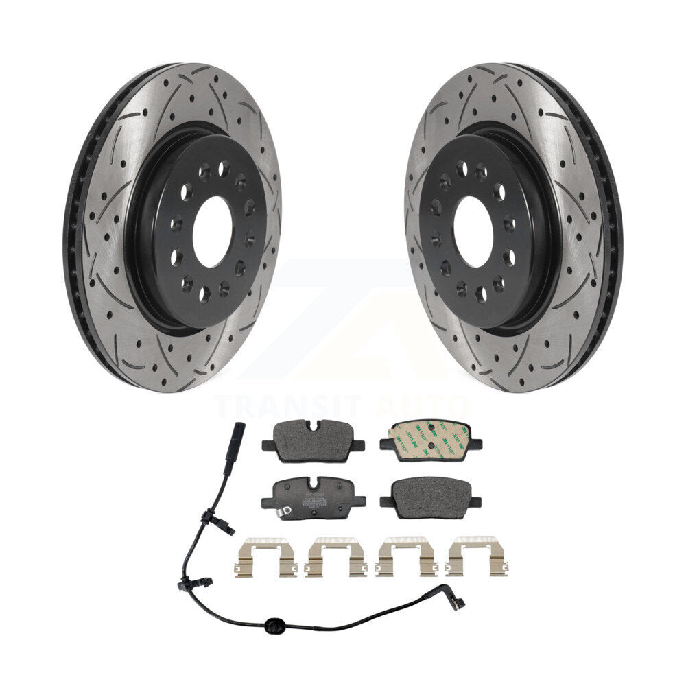 Kit de plaquettes semi-métalliques de Rotors de frein de fente de forage arrière pour Chevrolet Traverse Blaze