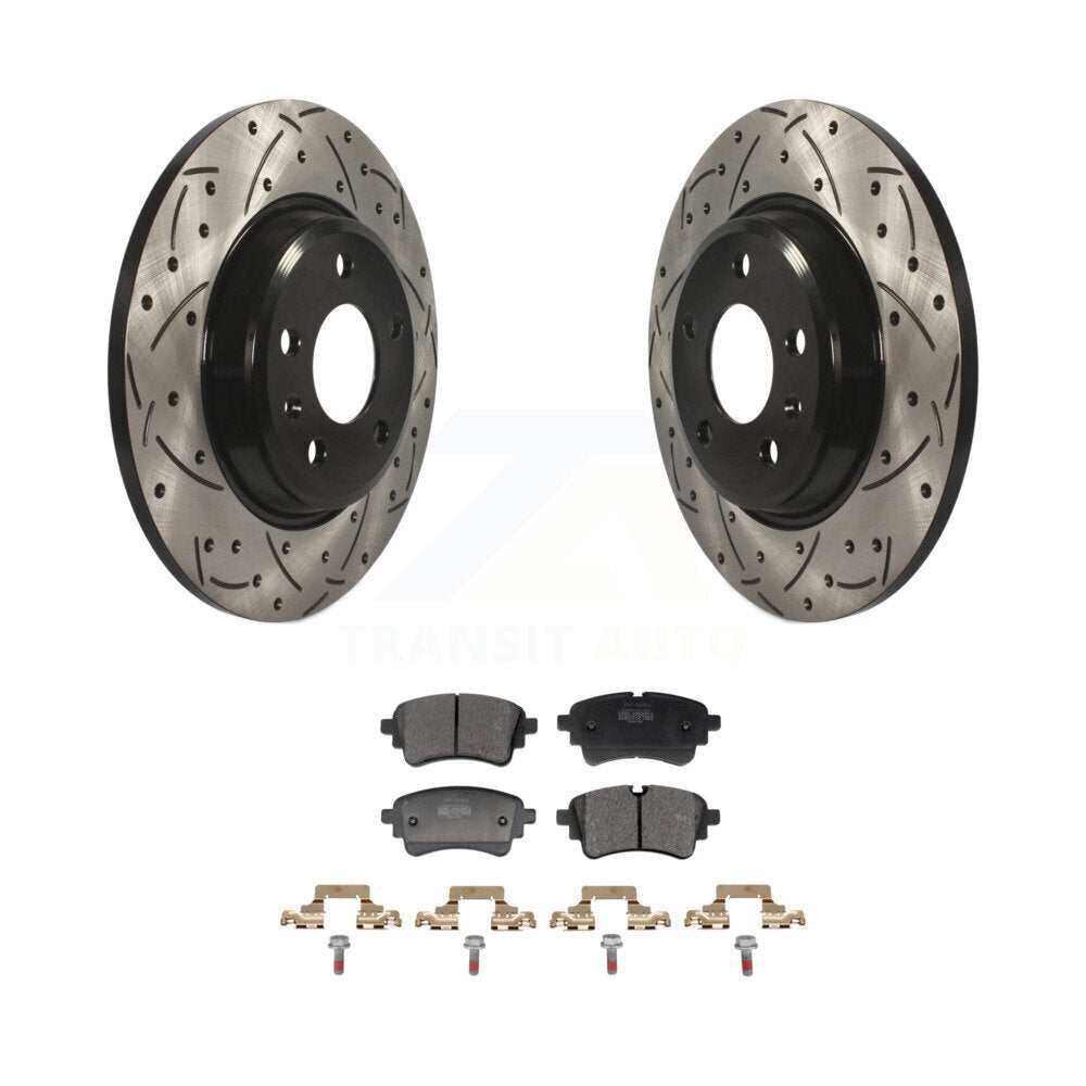 Kit de plaquettes de frein à disque semi-métalliques avec fentes percées arrière pour Audi A4 Quattro A