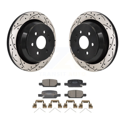 Rotor de frein à fente arrière percé et Kit de plaquettes semi-métalliques pour Chevrolet Colorado GM